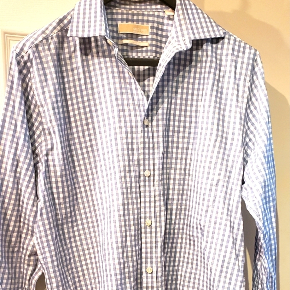Michael Kors Checked Button Down Shirt